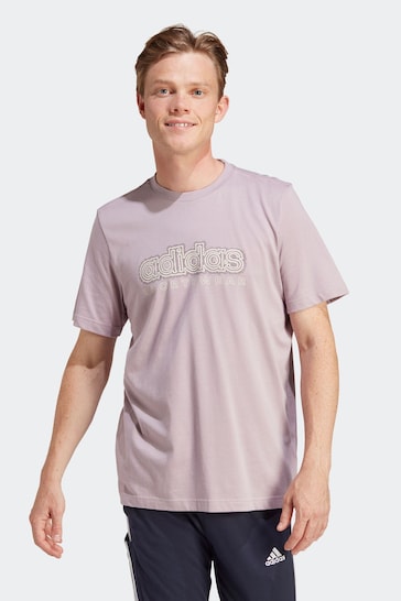 adidas Purple Sportswear Growth Sportswear Graphic T-Shirt