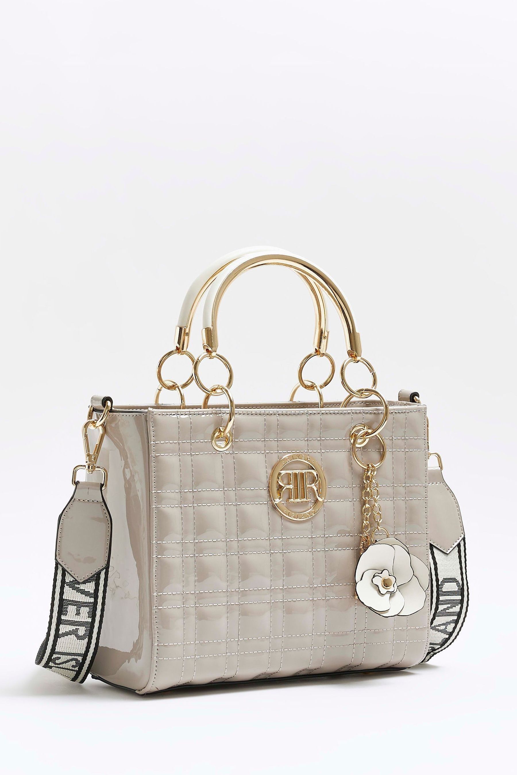 River island grey shop tote bag