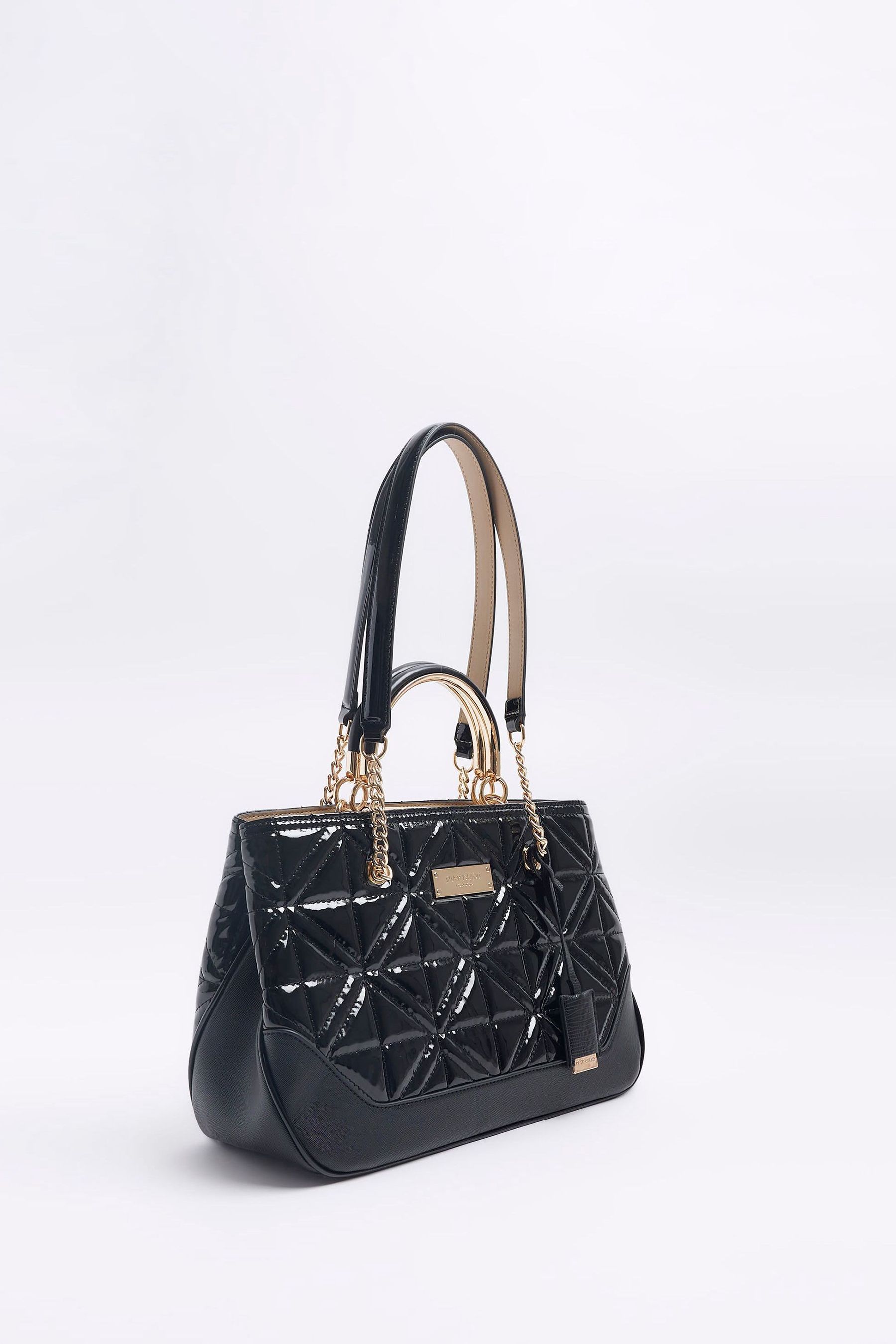 Chain handle tote bag outlet