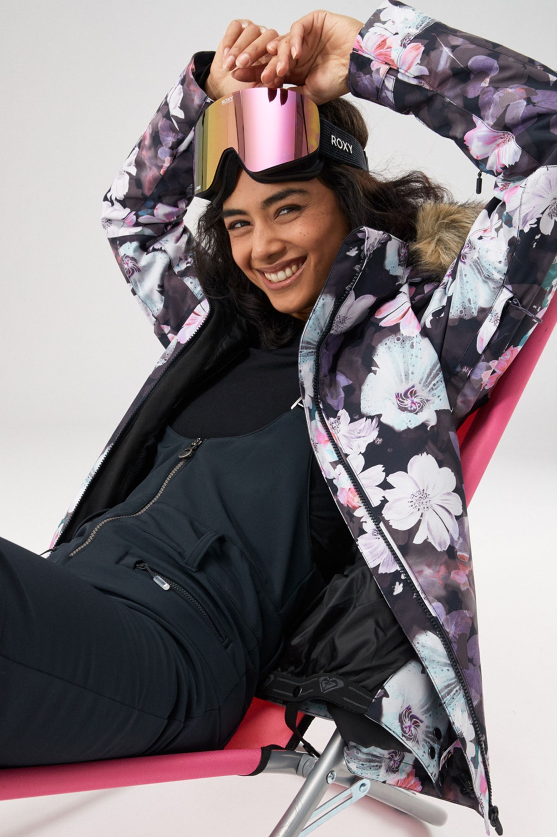 Buy Roxy Snow Jet Floral Ski Black Jacket from the Next UK online shop