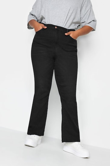 Yours Curve Black Bootcut Stretch ISLA Jeans