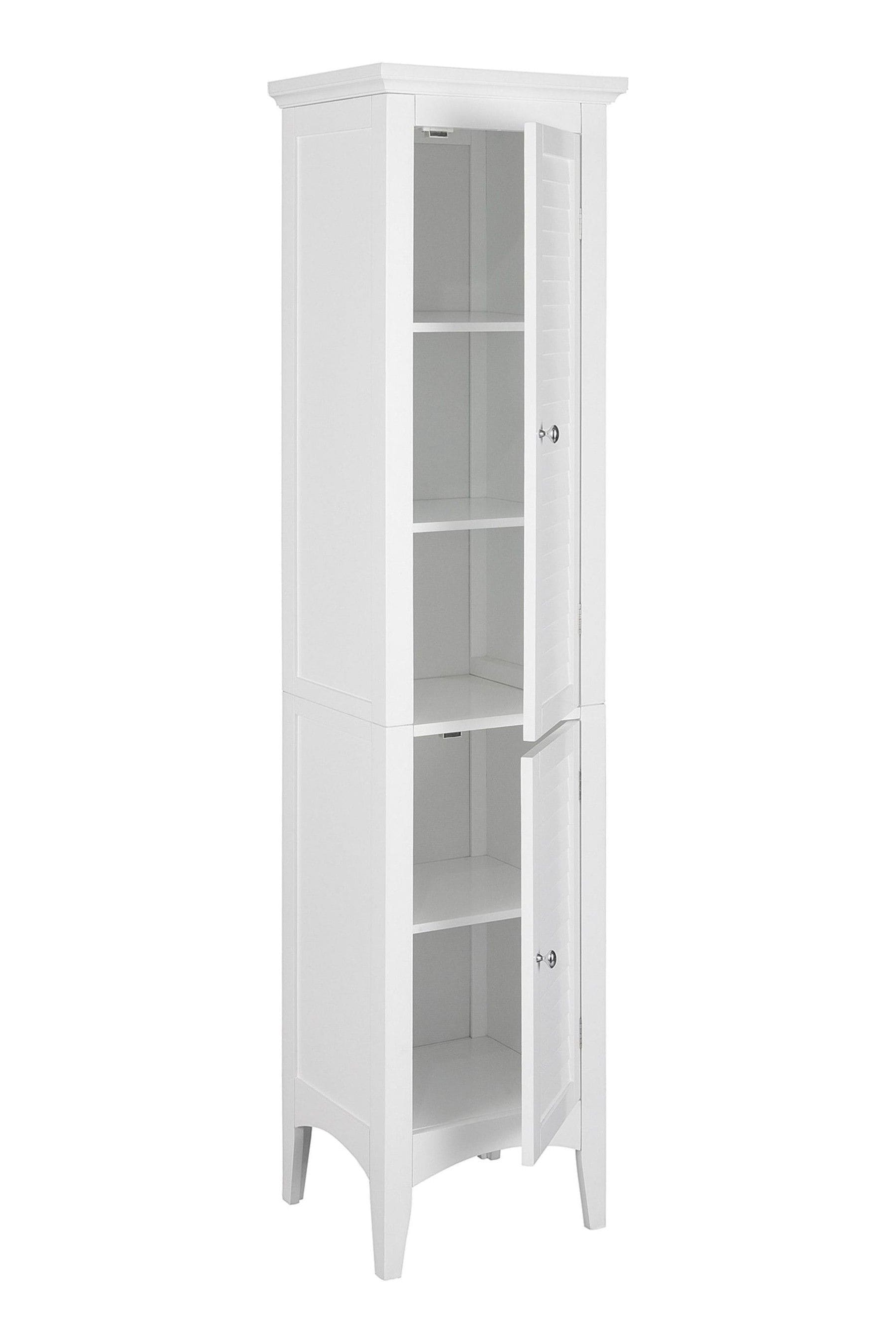 Tall linen cabinet shop with glass doors