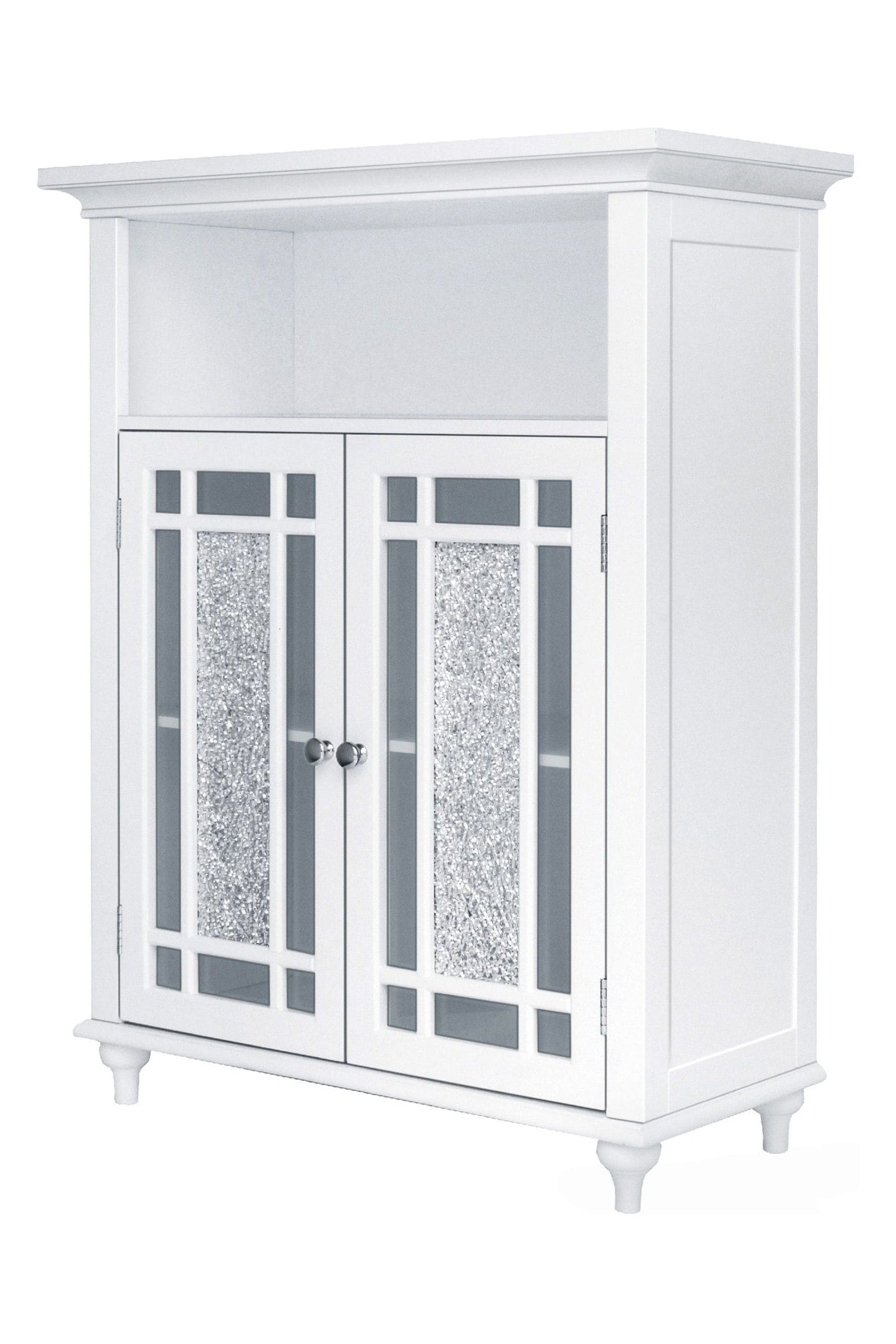 Bathroom floor cabinet with sales glass doors
