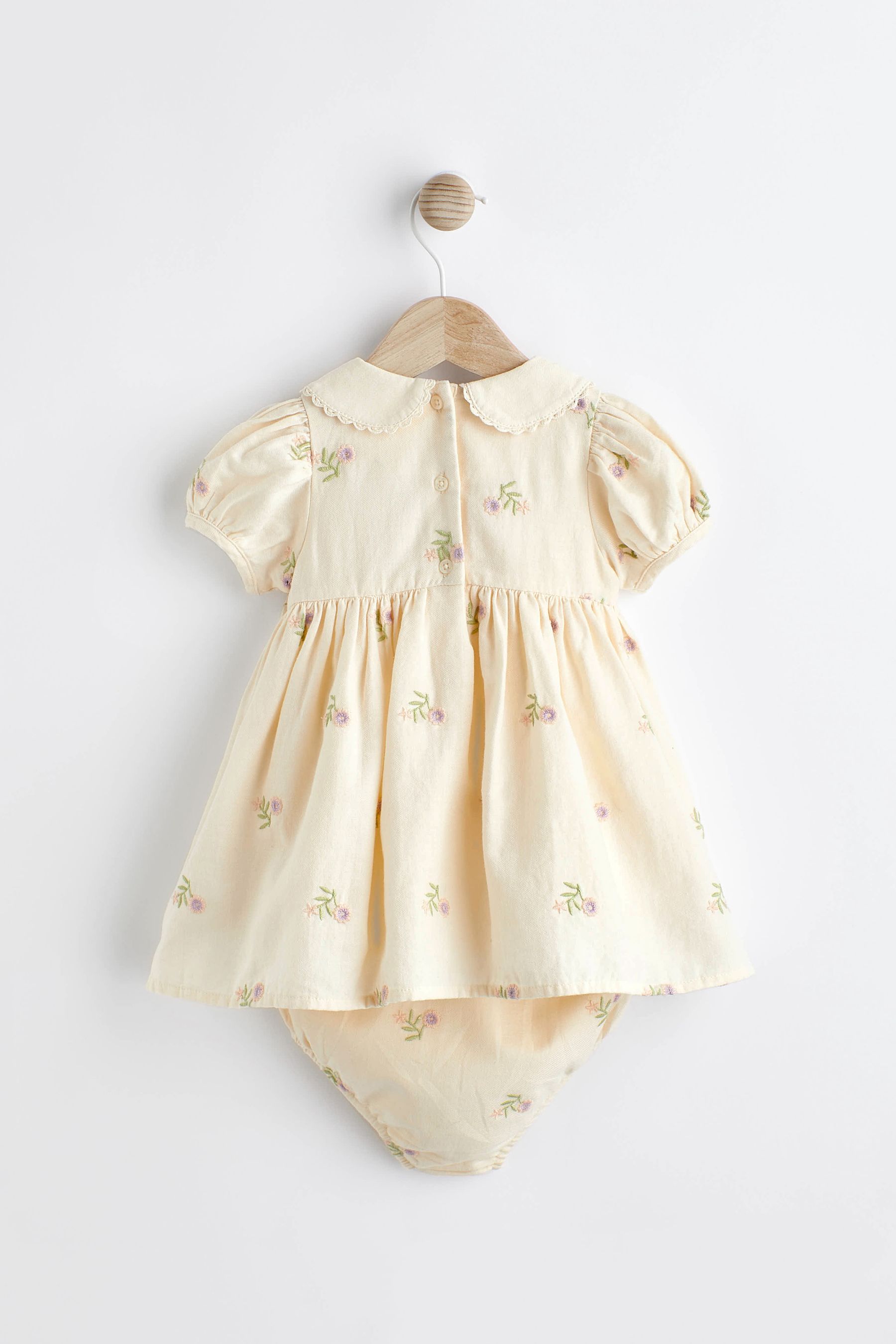 Buy Ivory 2 Piece Embroidered Baby Dress and Knicker Set 0mths 2yrs from the Next UK online shop