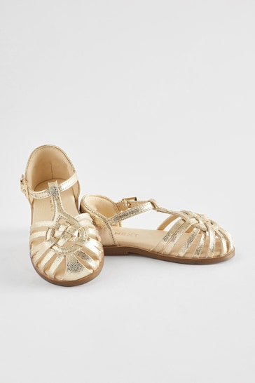 Gold Fisherman Occasion Sandals
