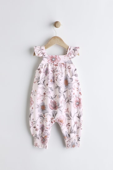 Pink/Purple Floral Baby Romper (0mths-3yrs)