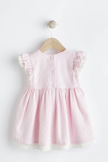 Pink Stripe Baby Dress (0mths-2yrs)