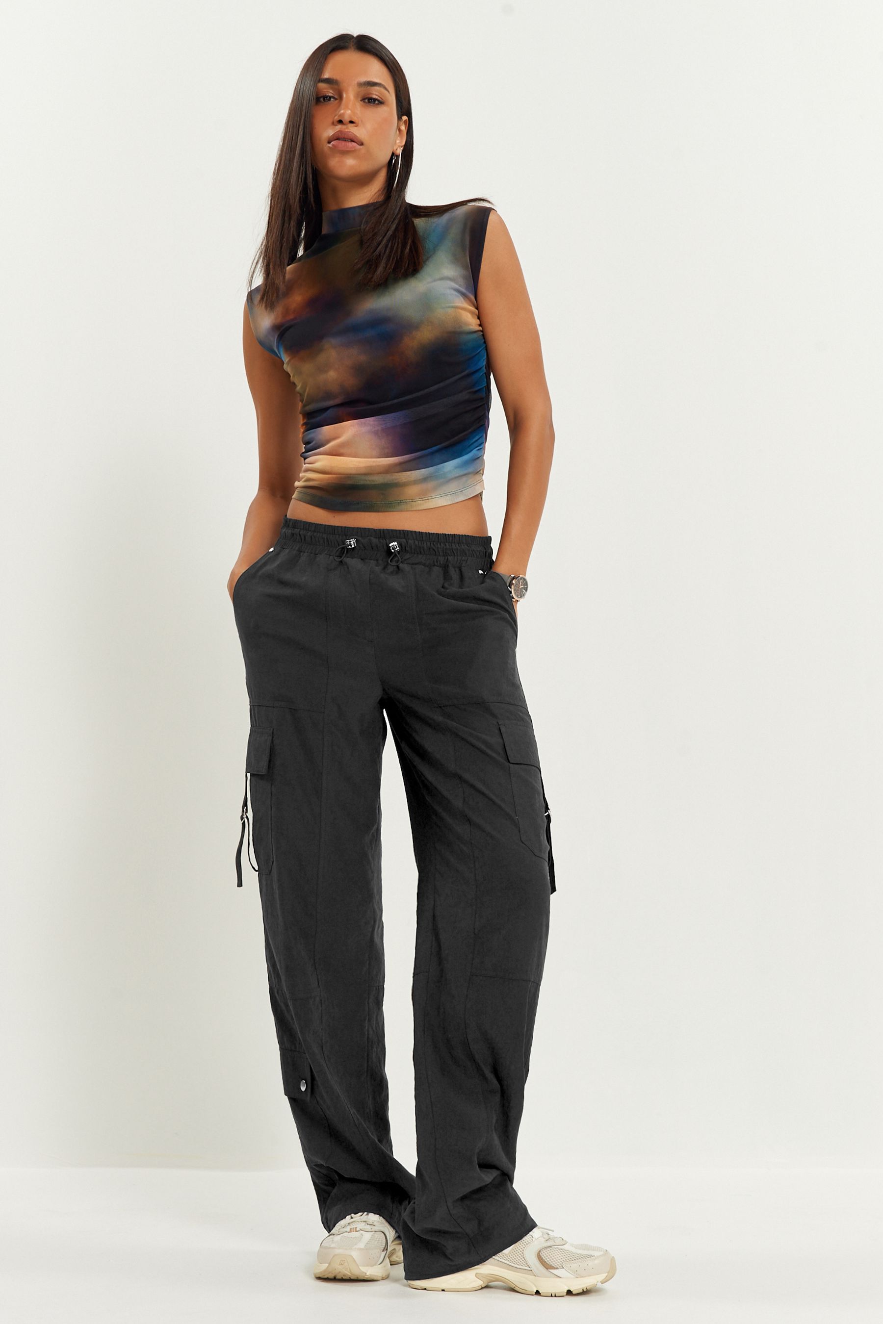 Black Lightweight Cargo Trousers