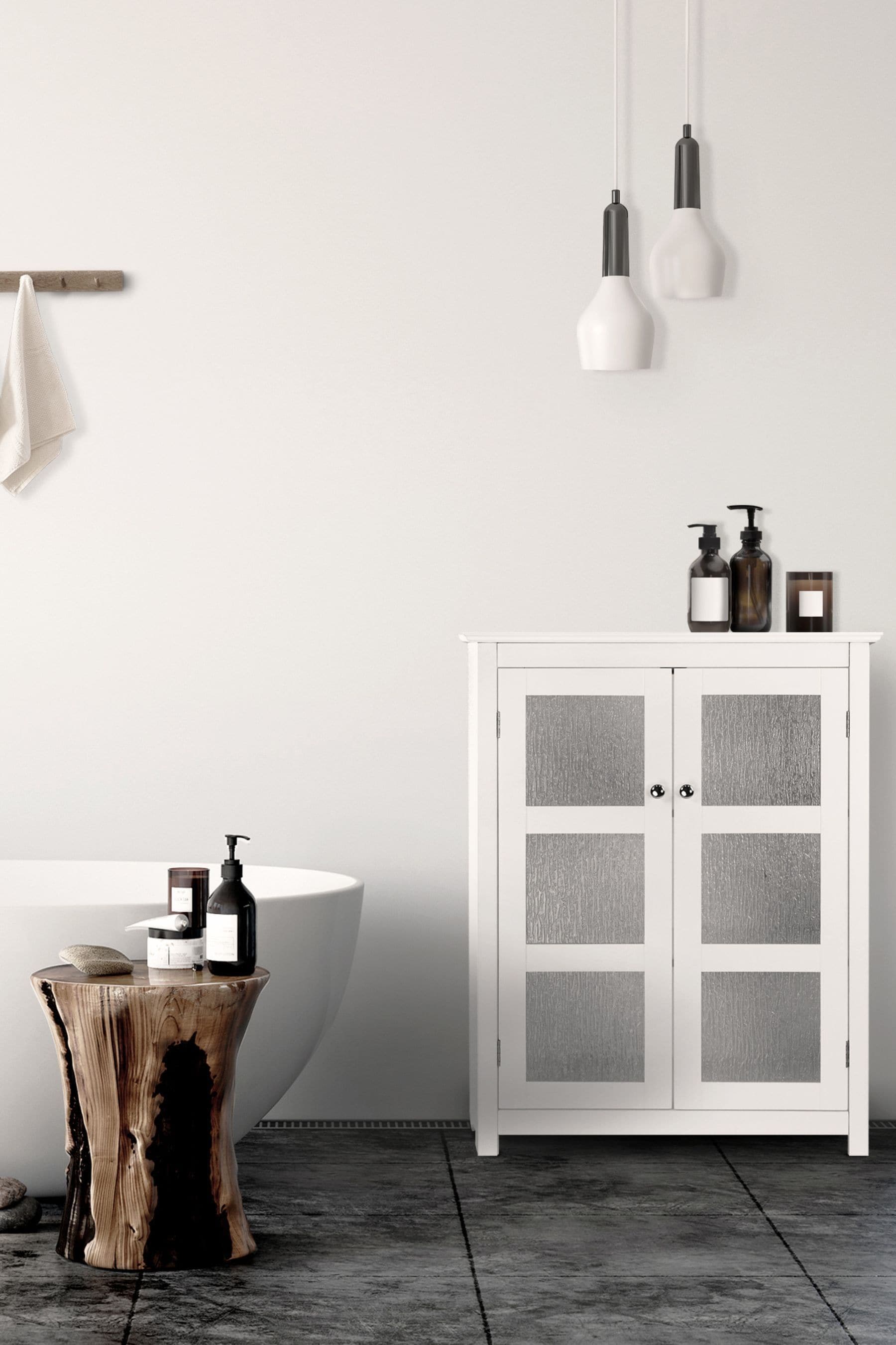 Buy Teamson Home White Connor Wooden Bathroom Storage Floor
