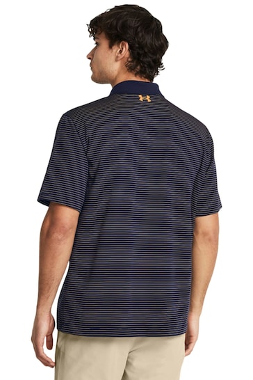 Under Armour Blue/Orange Golf Stripe Polo Shirt