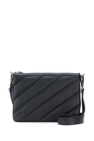 Mint Velvet Black RIVER Leather Cross-body Bag