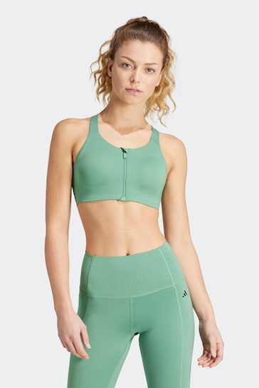 adidas Green Performance Tlrd Impact Luxe High-Support Zip Bra