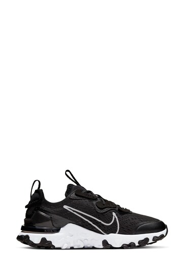 Nike Black/White React Vision Youth Trainers