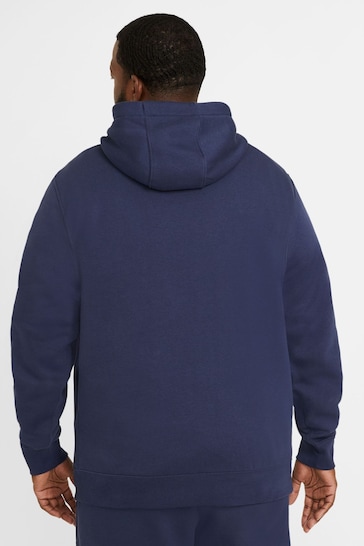 Nike Blue Club Fleece Graphic Pullover Hoodie
