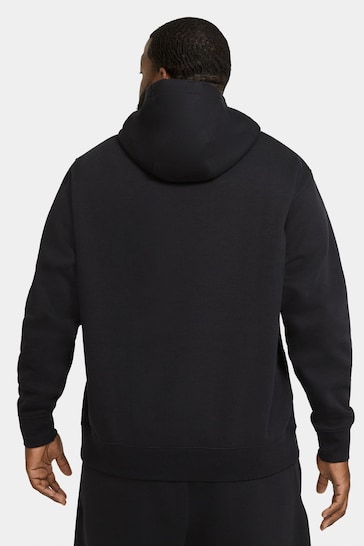 Nike Black Club Fleece Graphic Pullover Hoodie