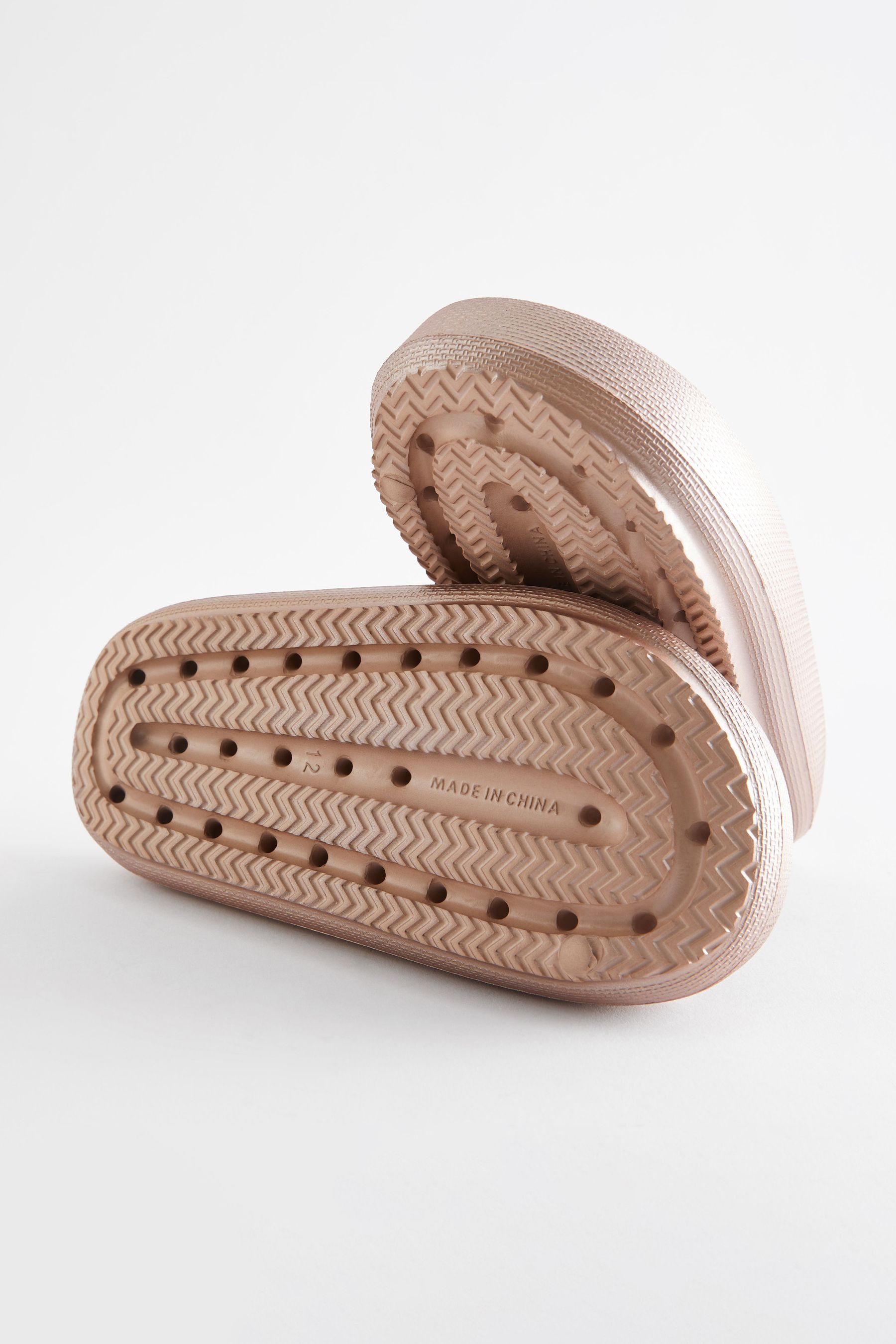 Buy Rose Gold Metallic Chunky Sliders from the Next UK online shop