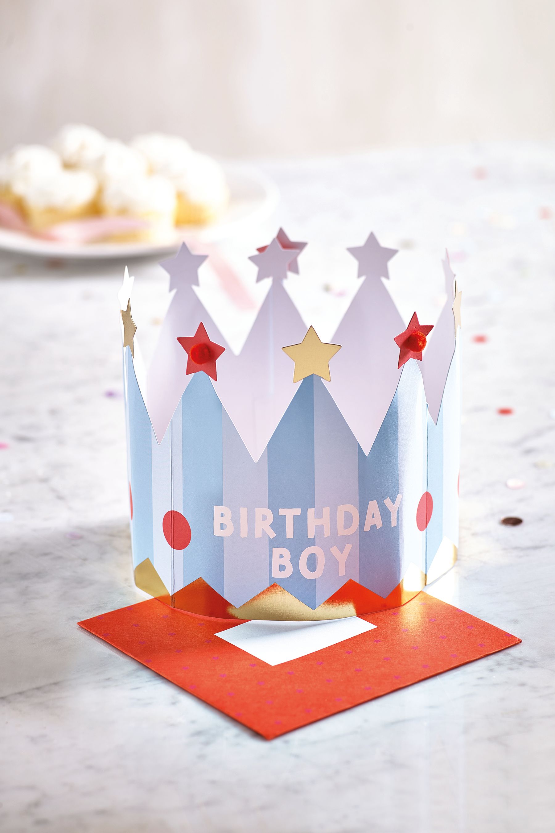 Blue birthday crown shop