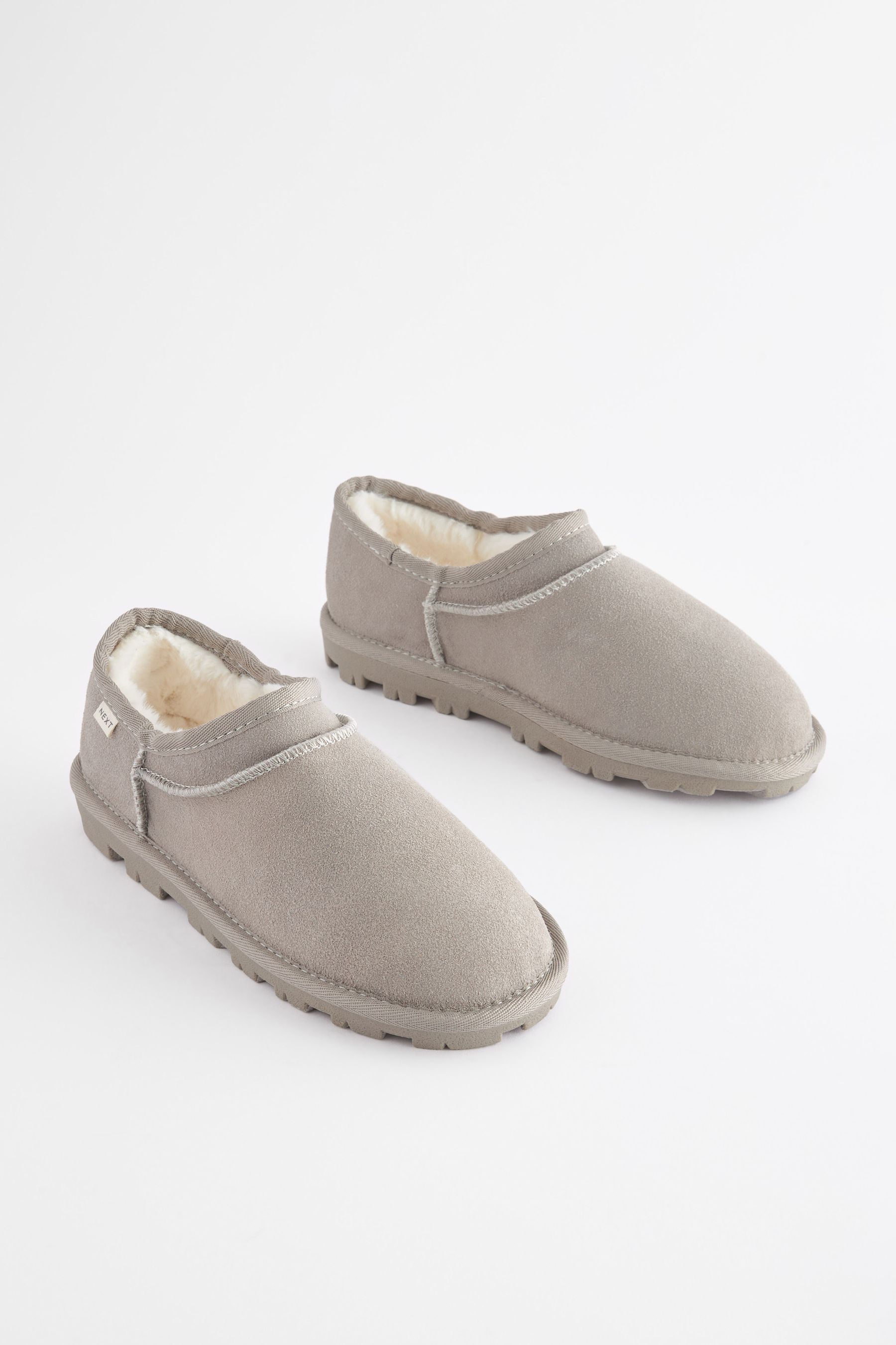 Buy Grey Suede Shoot Slippers from the Next UK online shop
