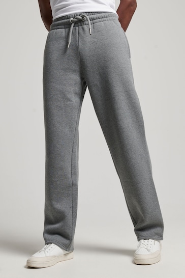 Buy Superdry Grey Organic Cotton Vintage Logo Straight Joggers from the ...