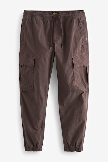 Purple Regular Tapered Stretch Utility Cargo Trousers
