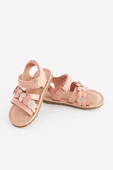 Pink Standard Fit (F) Heart Sandals