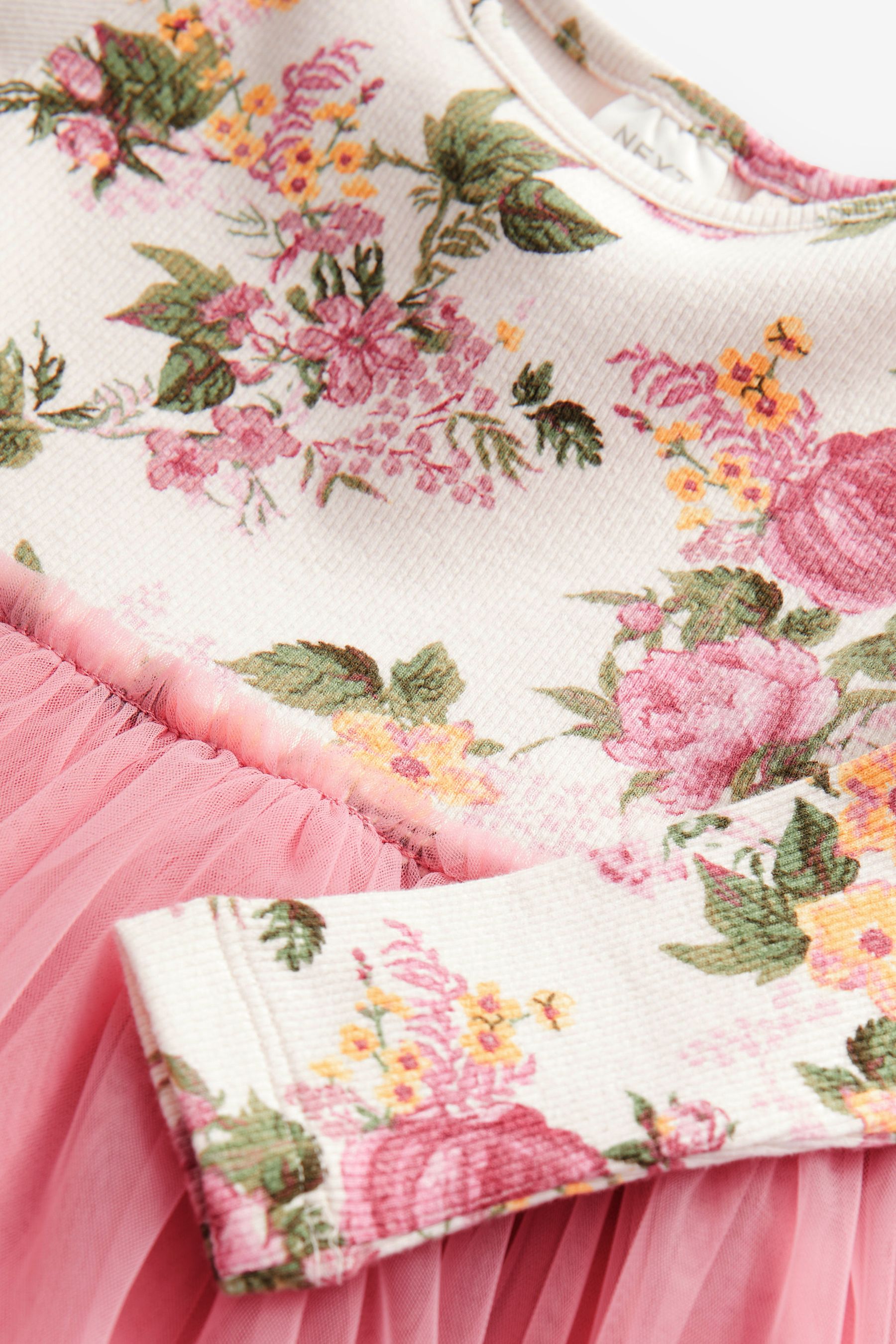 Buy Pink Long Sleeve Printed Tutu Dress 3mths 7yrs from the Next