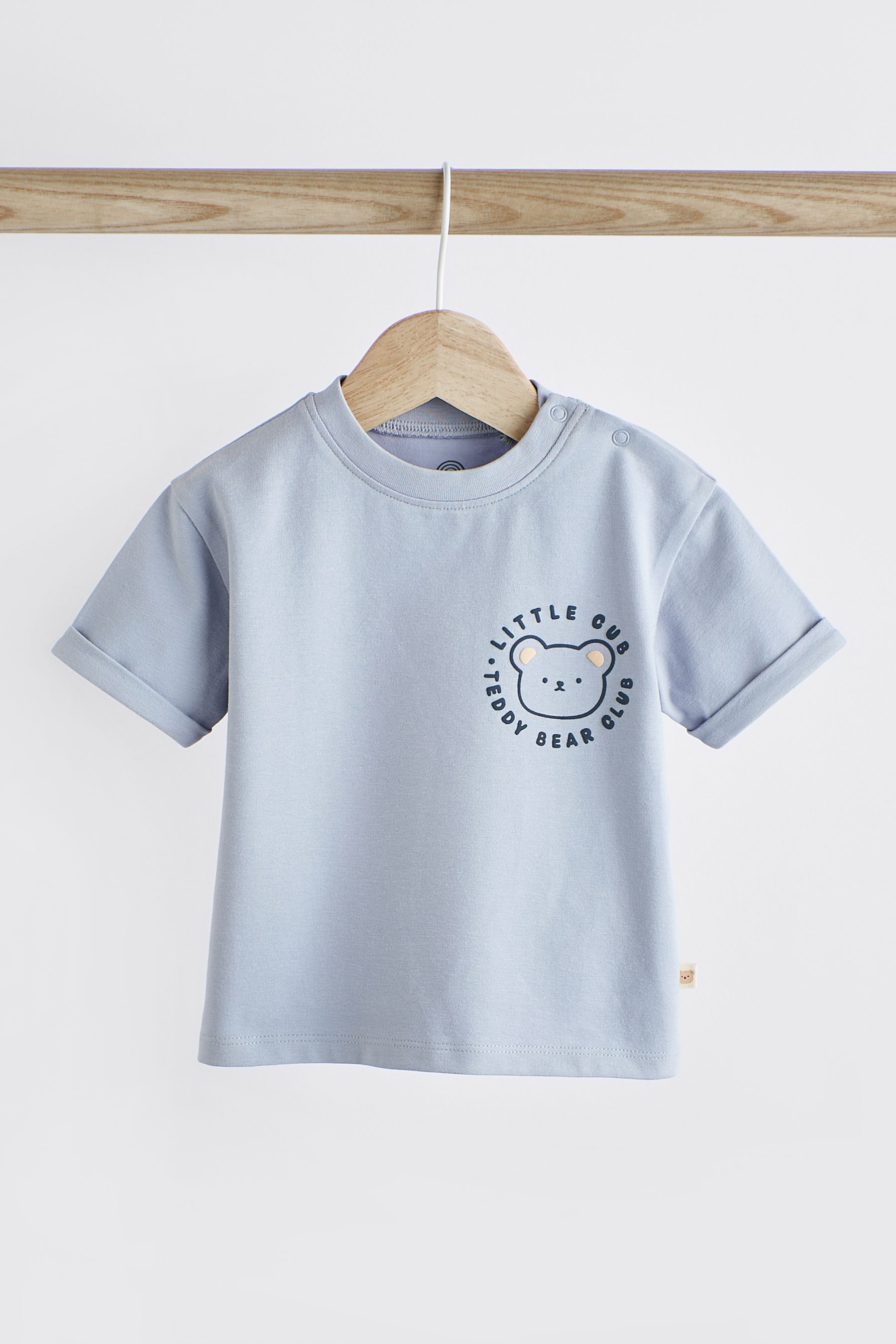 Navy Brown Short Sleeve Baby T Shirts 4 Pack