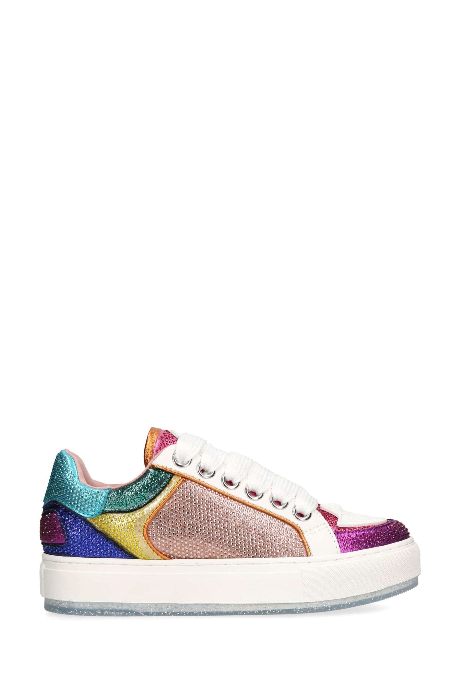Kurt geiger new arrivals pink trainers