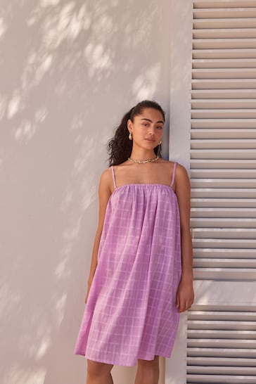 Lilac Purple Mini Summer Dress
