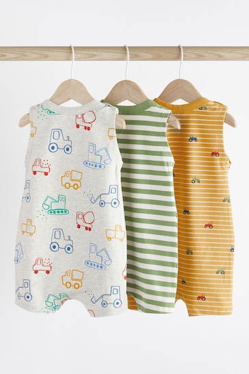 Bright Farm Baby Jersey Rompers 3 Pack