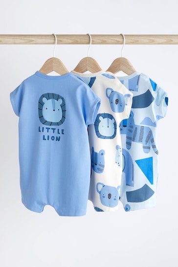 Blue Character Baby Jersey Rompers 3 Pack