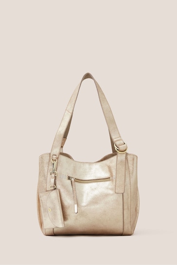 White Stuff Gold Hannah Leather Bag