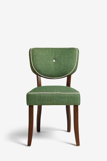 Nina Campbell Set of 2 Carmel Green Ashburn Dining Chairs