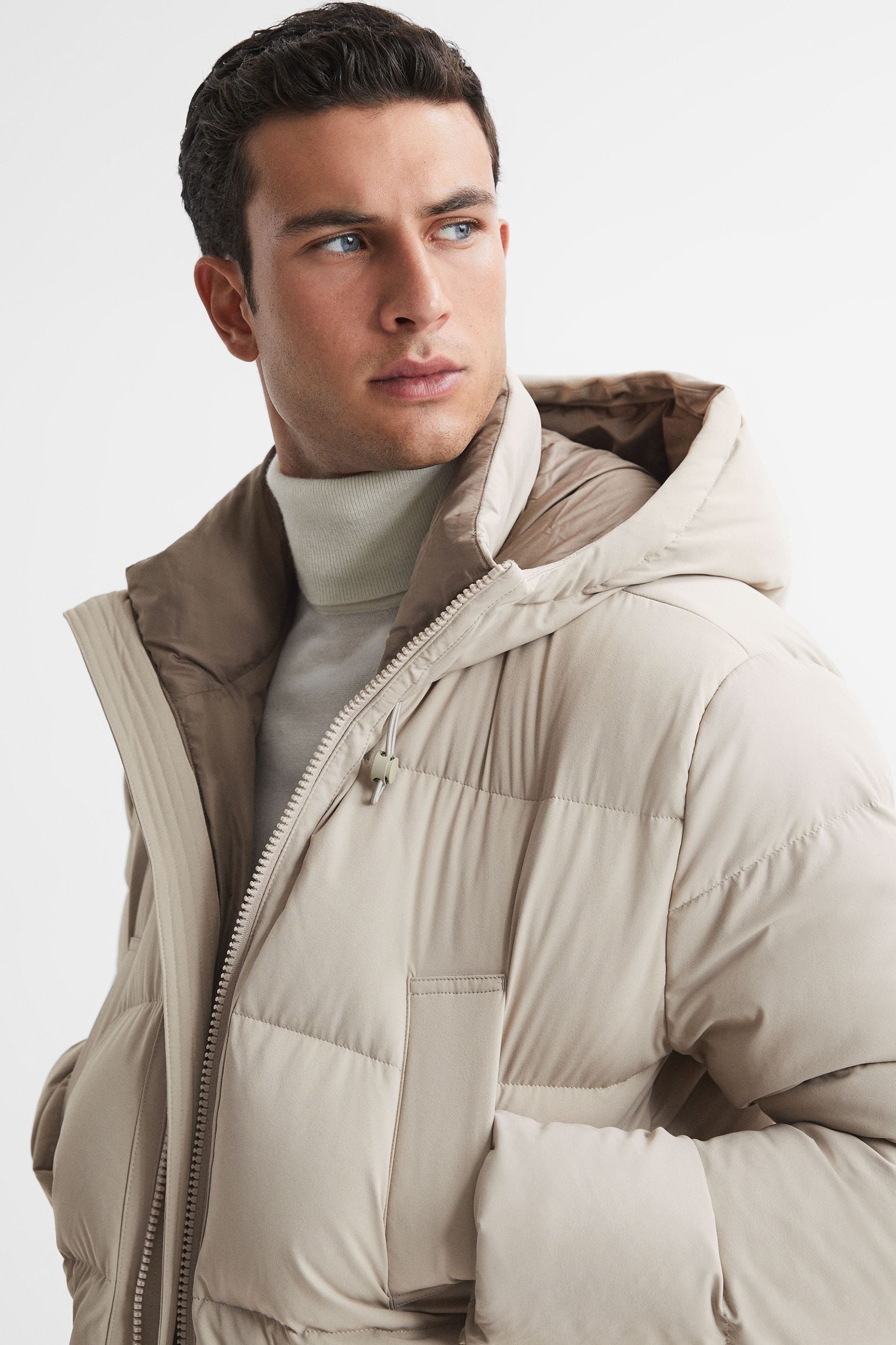 Short puffer sales jacket mens
