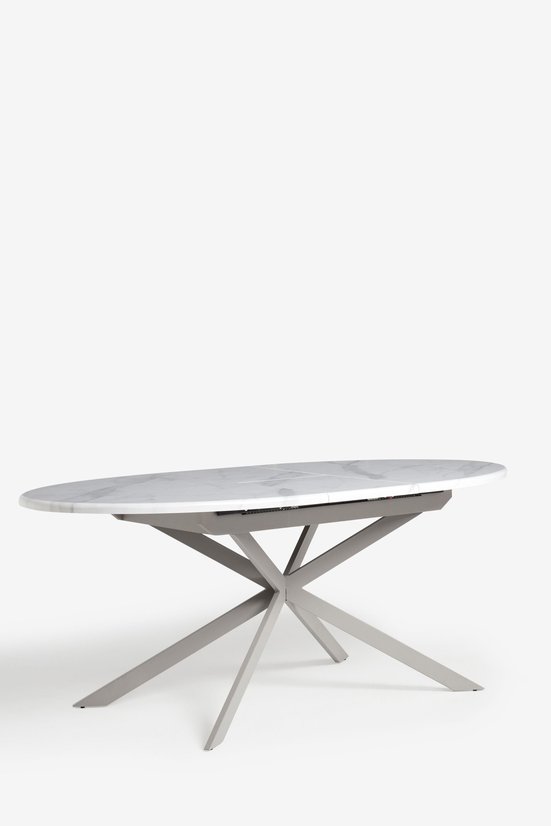 Buy White Marble Effect Extending 6 to 8 Seater Extending Dining