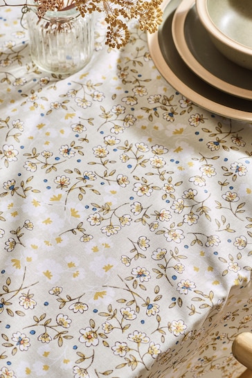 Natural Daisy Ditsy Wipe Clean Table Cloths
