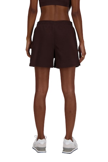 New Balance Brown Linear Heritage French Terry Shorts