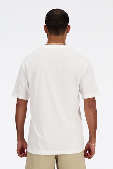 New Balance White Small Logo T-Shirt