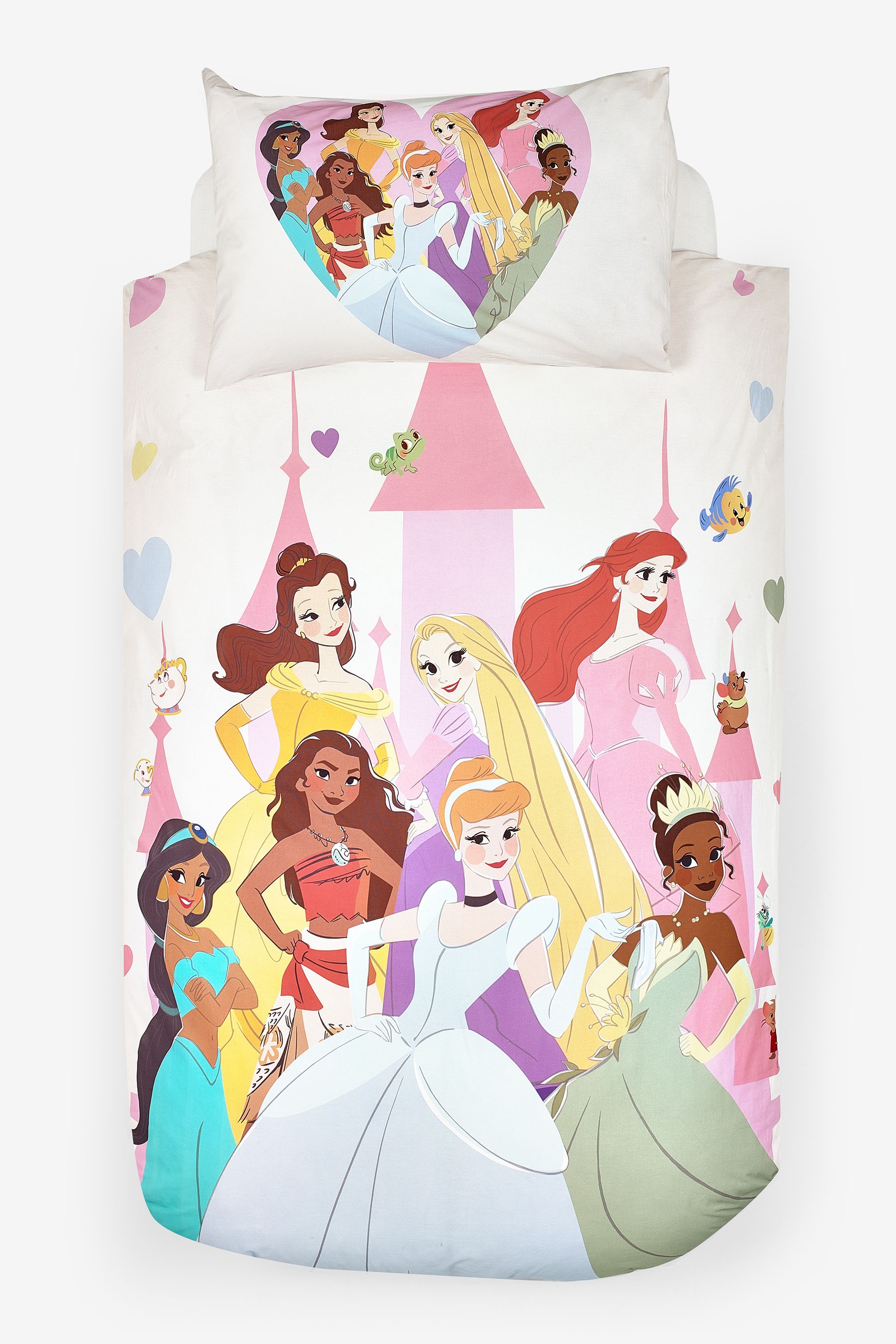 Buy Pink Disney Princess 100 Cotton Duvet Cover and Pillowcase Set from the Next UK online shop