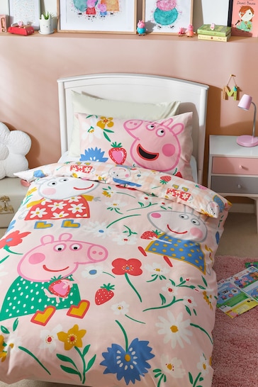 Pink Peppa Pig Duvet Cover and Pillowcase Set