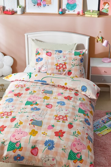 Pink Peppa Pig Duvet Cover and Pillowcase Set