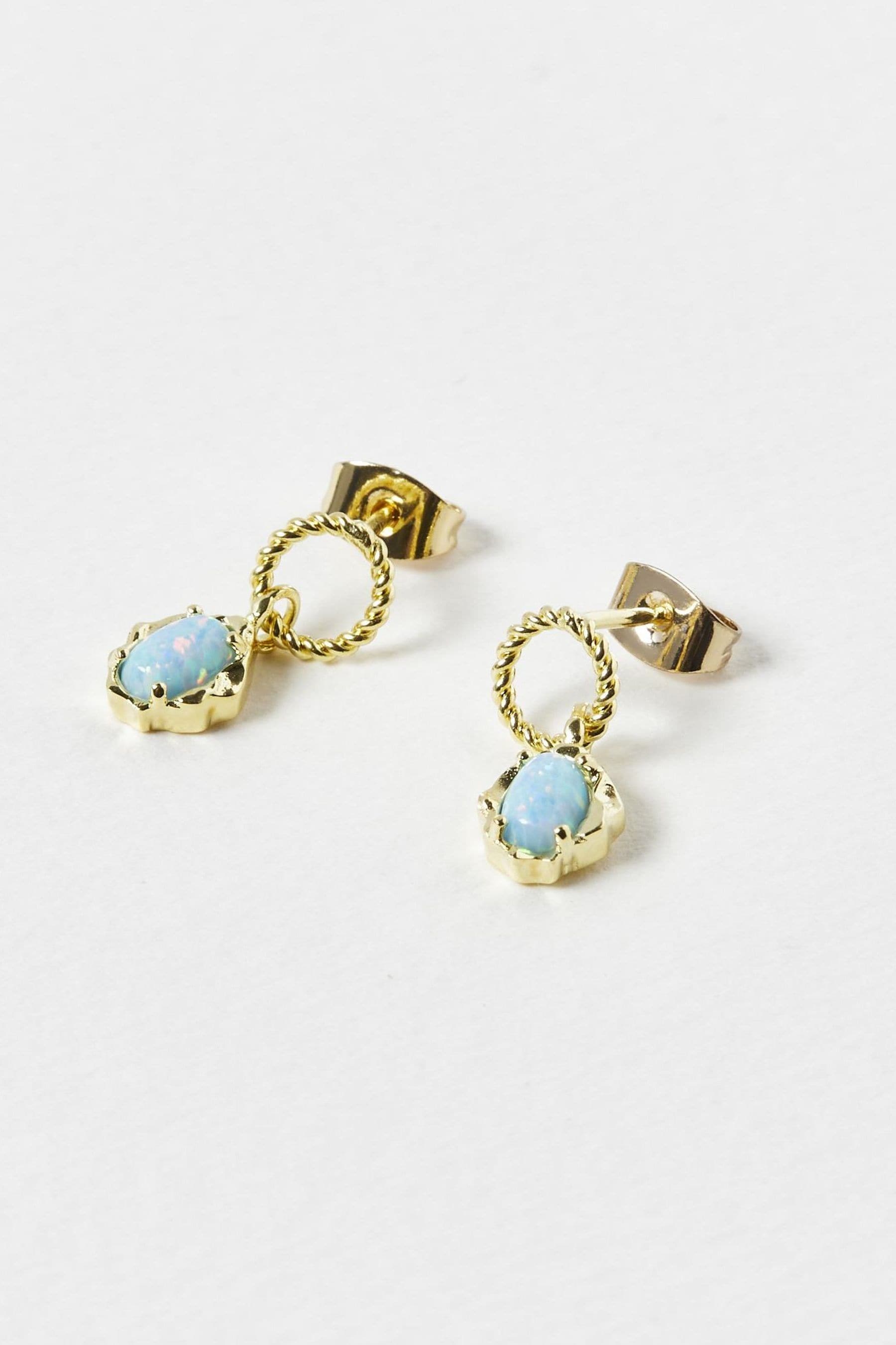 Oliver bonas blue earrings new arrivals