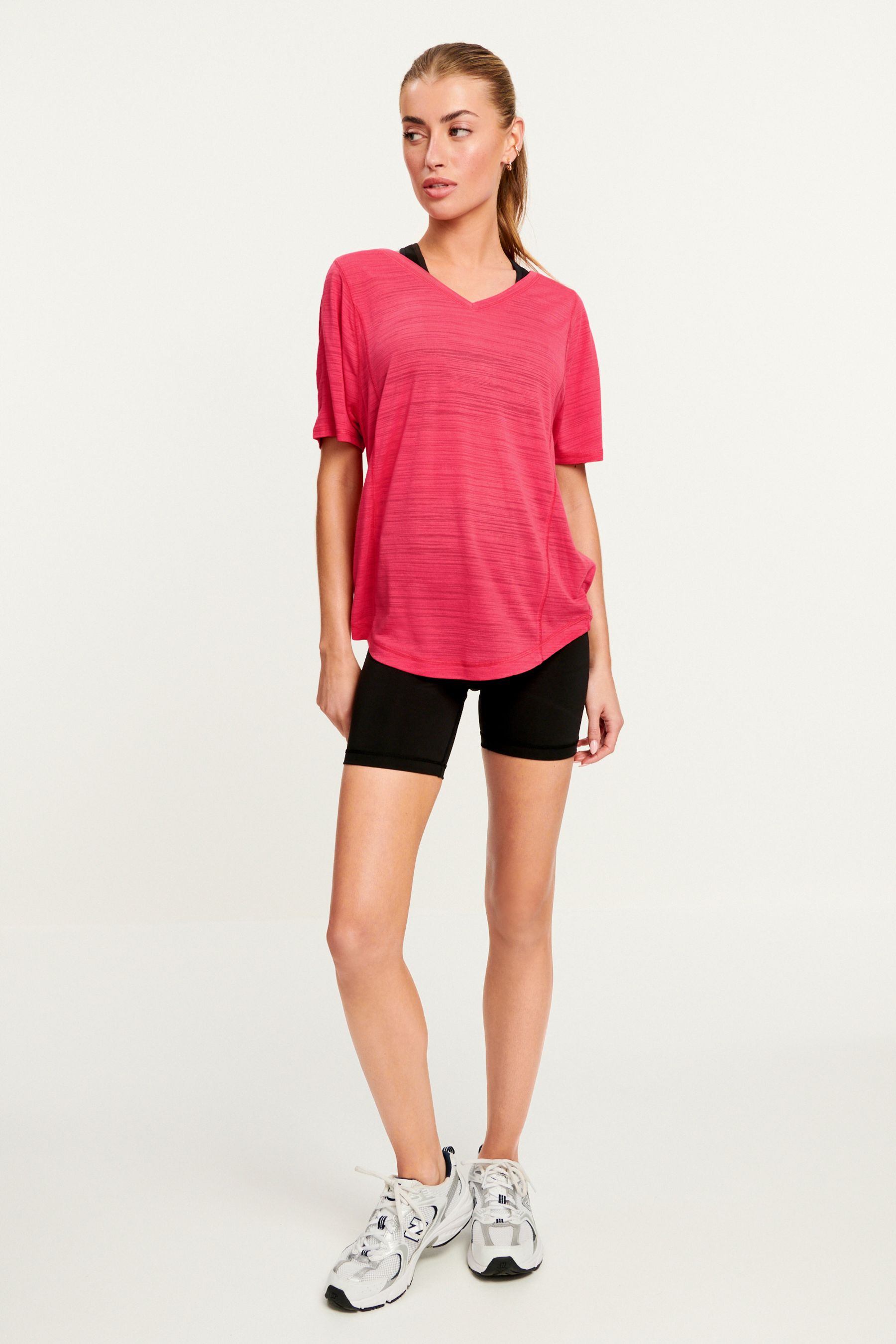 Bright pink gym top on sale