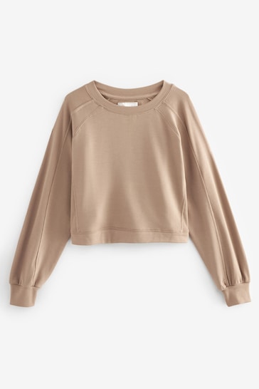 Neutral Soft Touch Raglan Sleeve Womens Sweatshirt