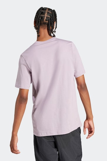 adidas Purple Sportswear Essentials Single Jersey Embroidered Small Logo T-Shirt