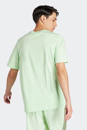 adidas Green Sportswear Essentials Single Jersey Embroidered Small Logo T-Shirt