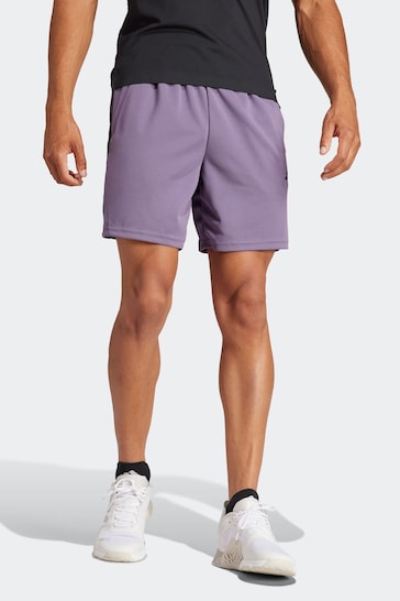 adidas Purple Train Essentials Piqué 3-Stripes Training Shorts