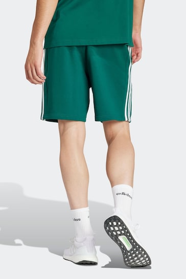 adidas Green Sportswear Essentials French Terry 3-Stripes Shorts