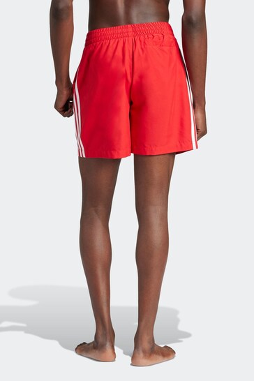 adidas Red Originals Adicolor 3 Stripes Swim Shorts