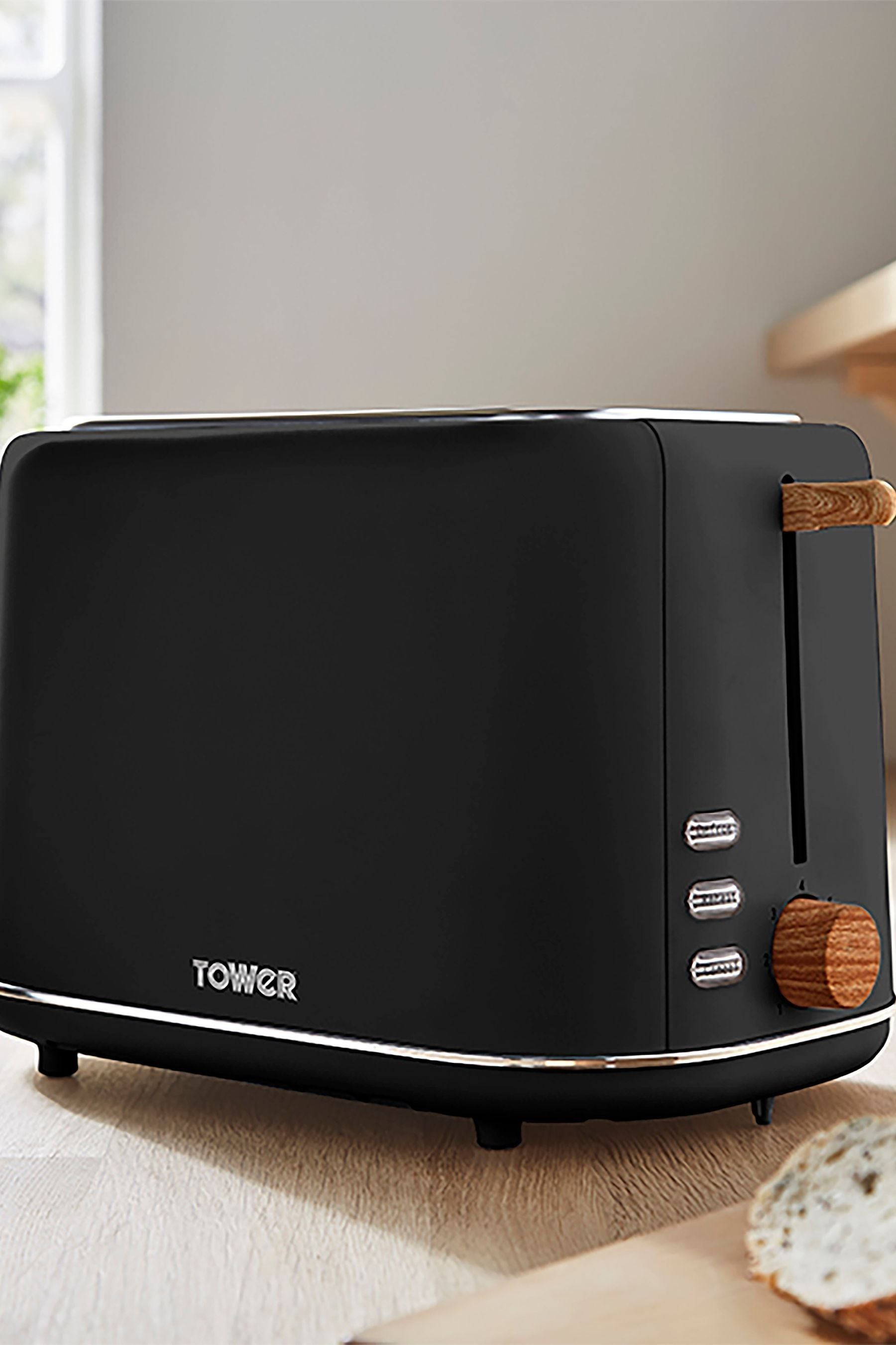 Buy Tower Black Scandi 2 Slice Toaster 800W from the Next UK